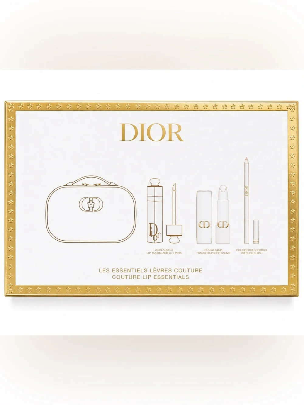 2025 Dior Lip Trio cosmetic bag gift set